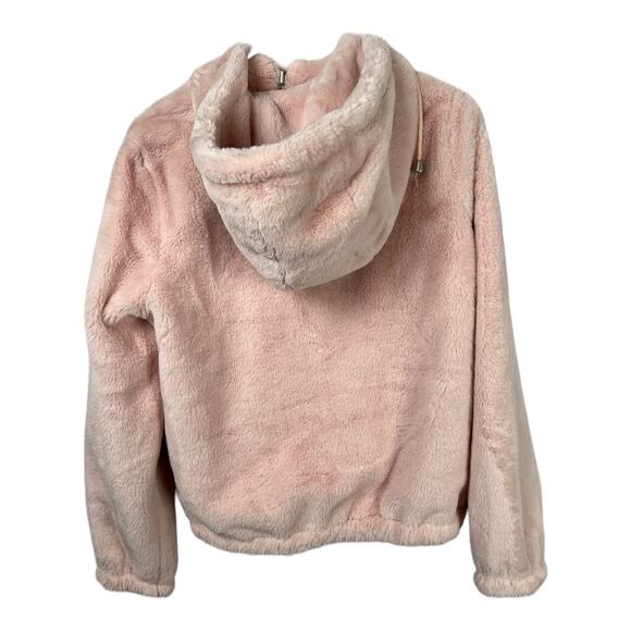 Maralyn & Me Pink Teddy Bear plush coat Jacket hooded Reversible M Medium - Picture 5 of 9